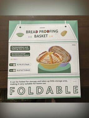BREAD PROOFING BASKET SOFT SILICONE TWO IN ONE ANTIBACTERIAL BAKING BREAD NEW